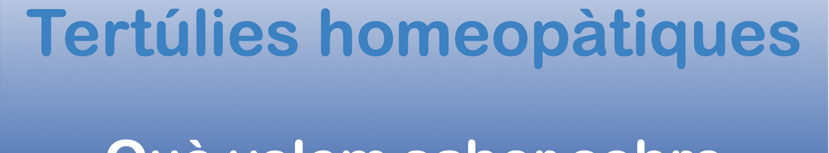 Tertúlies homeopàtiques ACPAUH